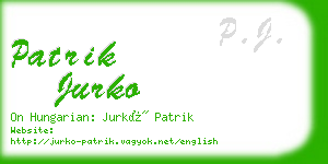 patrik jurko business card